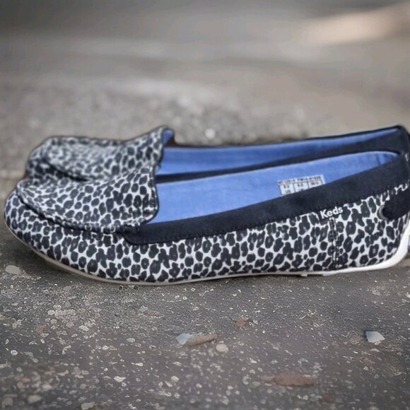NEW Keds Dream Foam Leopard Sneakers Canvas Low Top Slip On Women's Size 8 - Picture 3 of 5